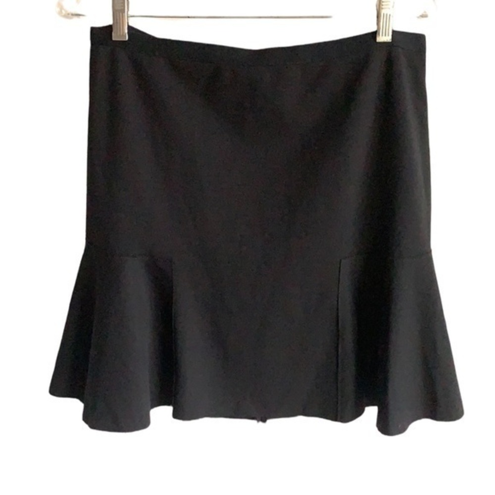 Tahari Black Napa Skirt Size 10 NWT